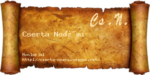 Cserta Noémi névjegykártya