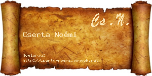 Cserta Noémi névjegykártya
